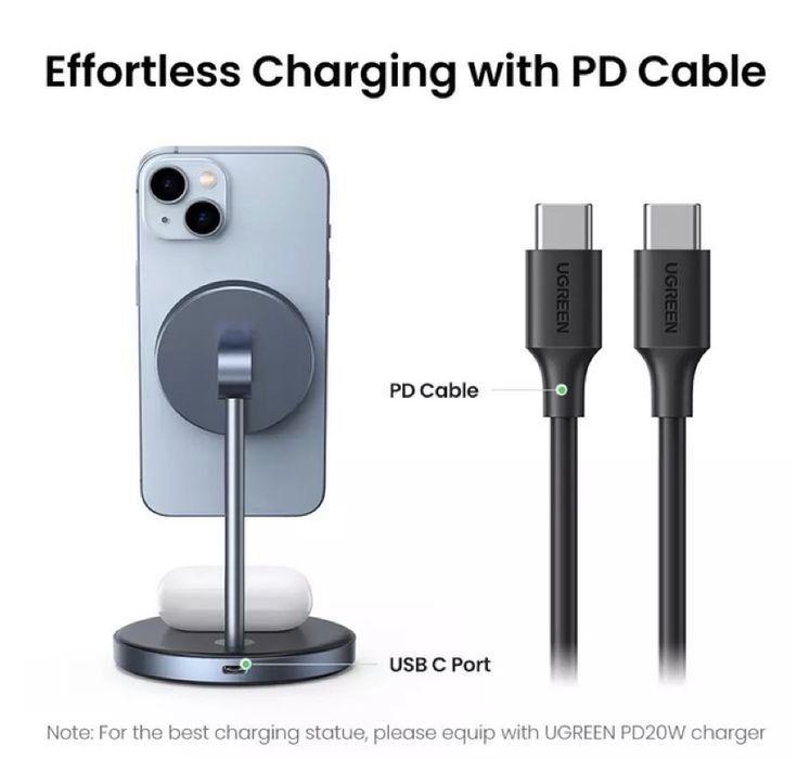 UGREEN НОВА Бездротова зарядка original швидка