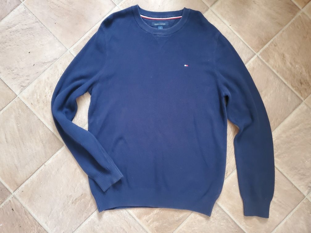 Tommy Hilfiger sweter męski granatowy oryginał r M