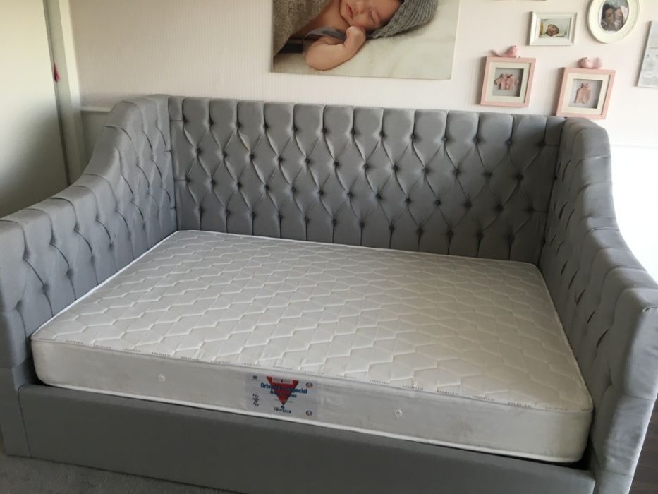 Cama de solteiro estofada + Estrado + Colchão Fabricantes