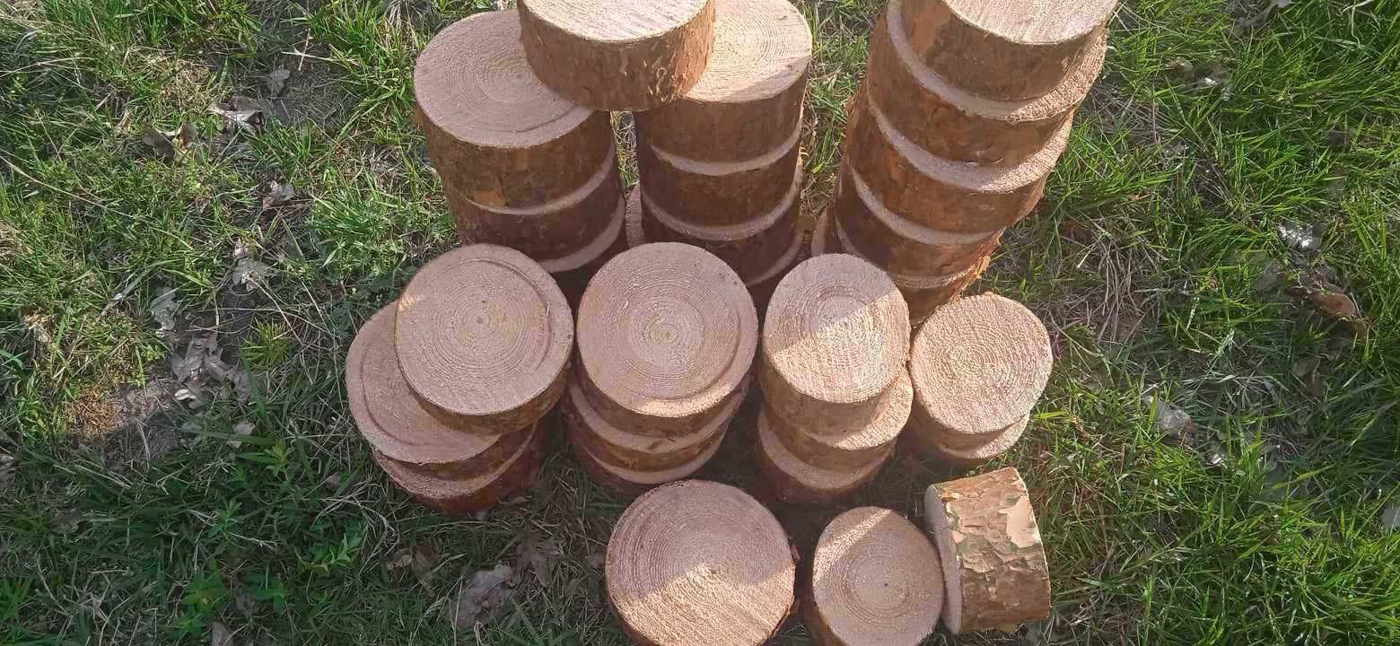 Pieńki na ścieżkę ogrodową ,10 sztuk, 10-15 cm, Plastry drewna, Wesele