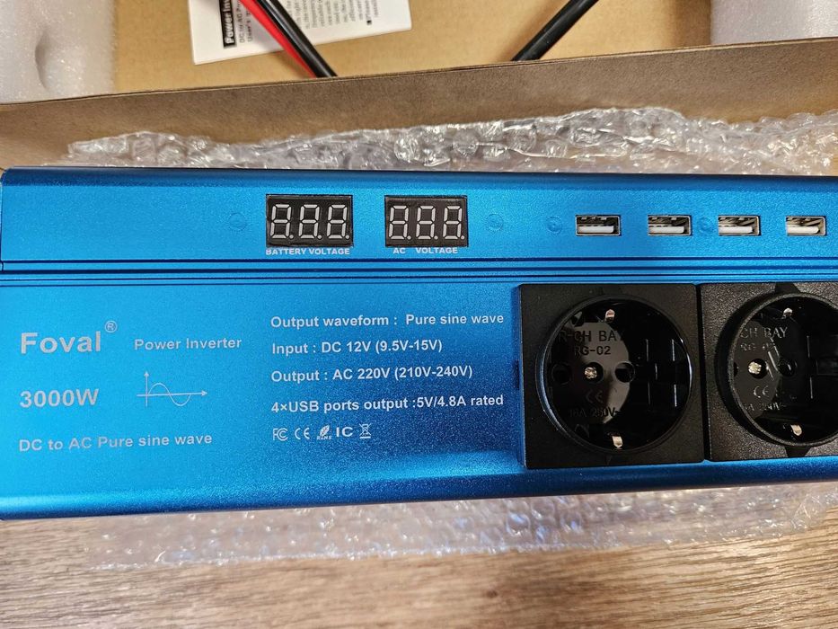 Інвертор Foval 3000W чистий синус. В наявності.