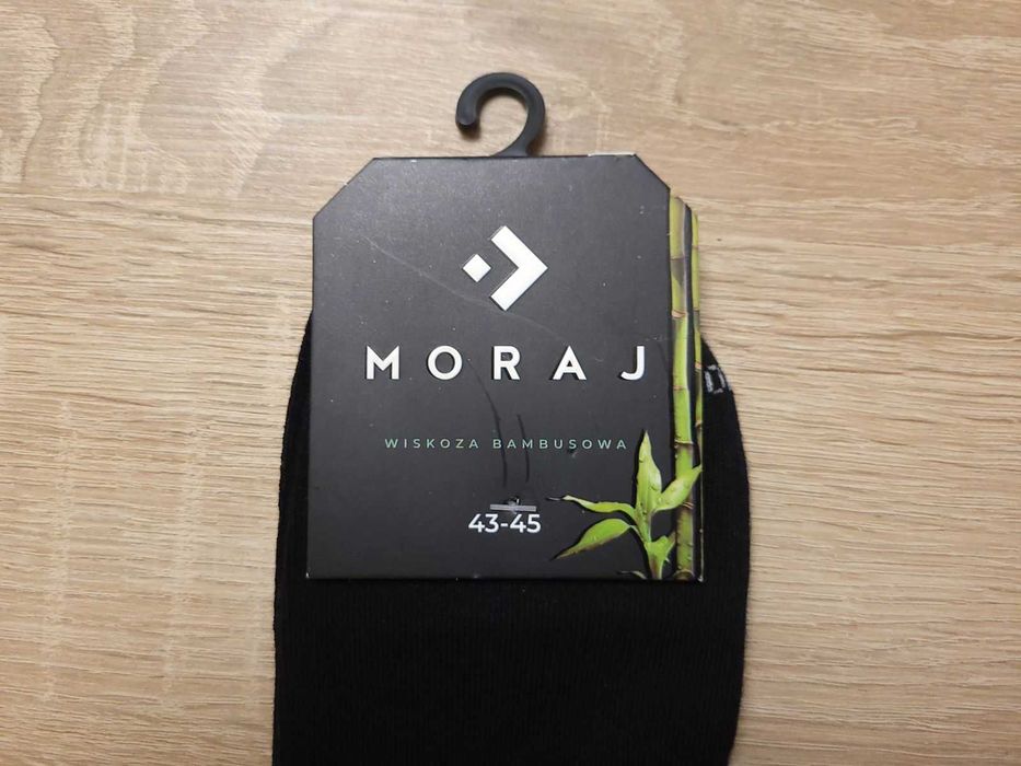 Czarne męskie skarpetki stopki BAMBUSOWE 43-45 Moraj - 3-pak