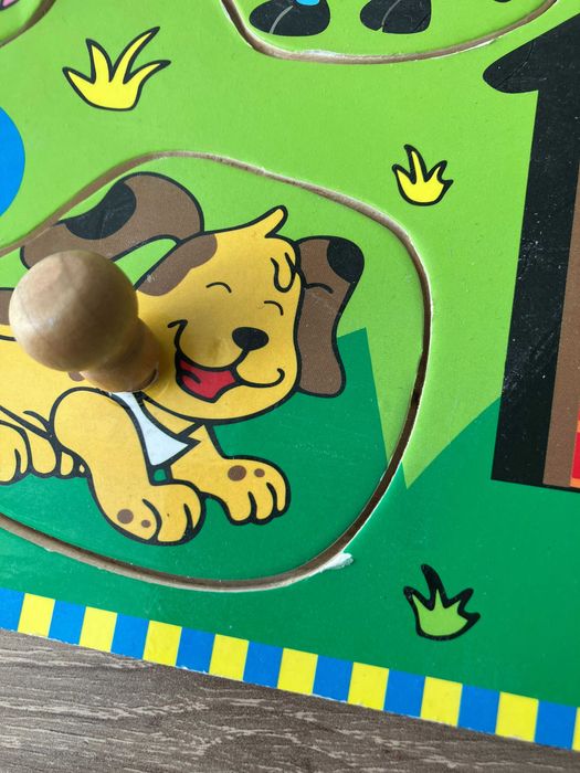 drewniane puzzle ze zwierzętami z farmy