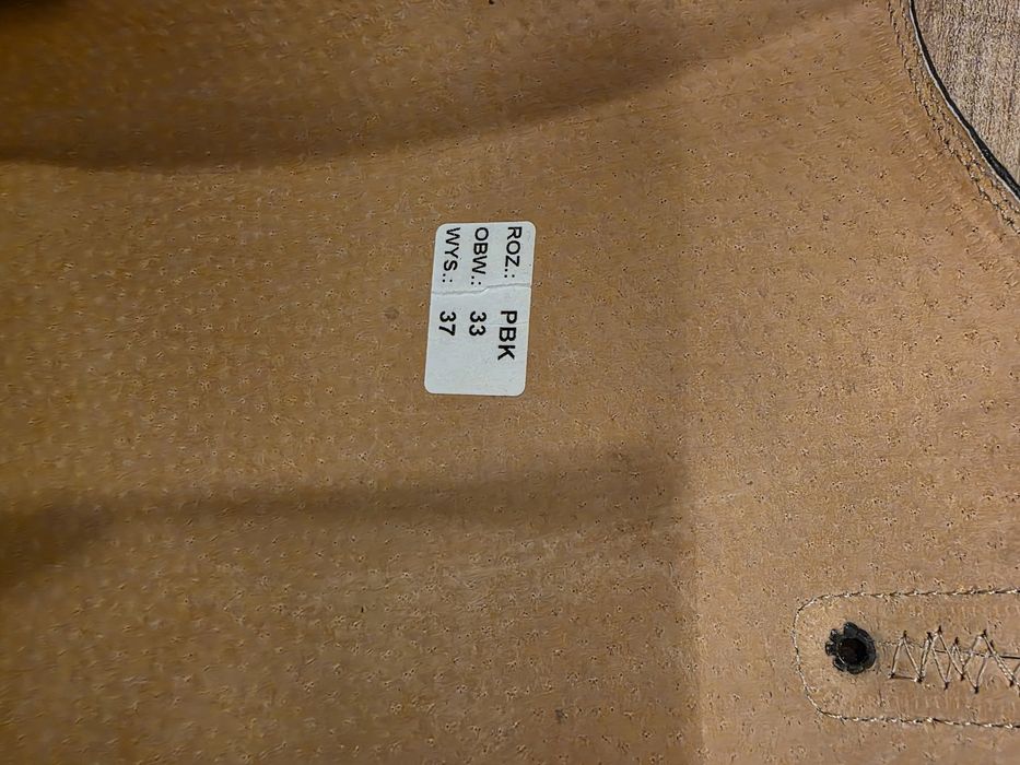 Czapsy sztylpy skórzane jak nowe rozmiar PBK obw.33, wys.37