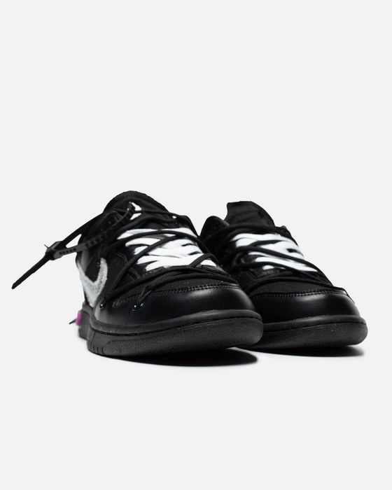 Мужские кроссовки Nike Low Dunk x Off-White 50/50 "Black Purple" 41-45