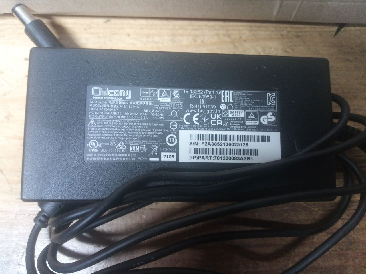 20V 7.5A 150W 7.4х5.0 Сhicony оригінал блок живлення питания