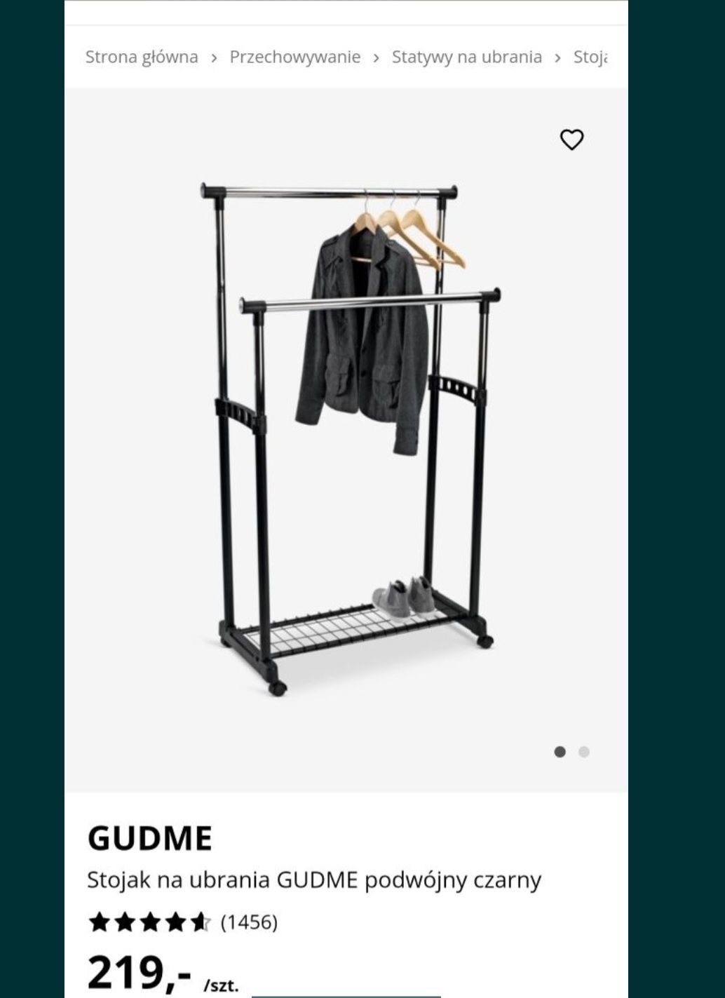 Wieszak stojący na ubrania