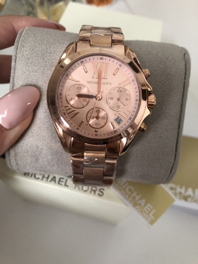 Zegarek Michael Kors chronograf Bradshaw rose gold