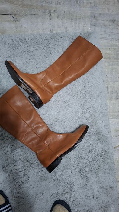 kozaki skórzane 38 wkl 24,5 stan bardzo dobry wymiary na zdjęciach