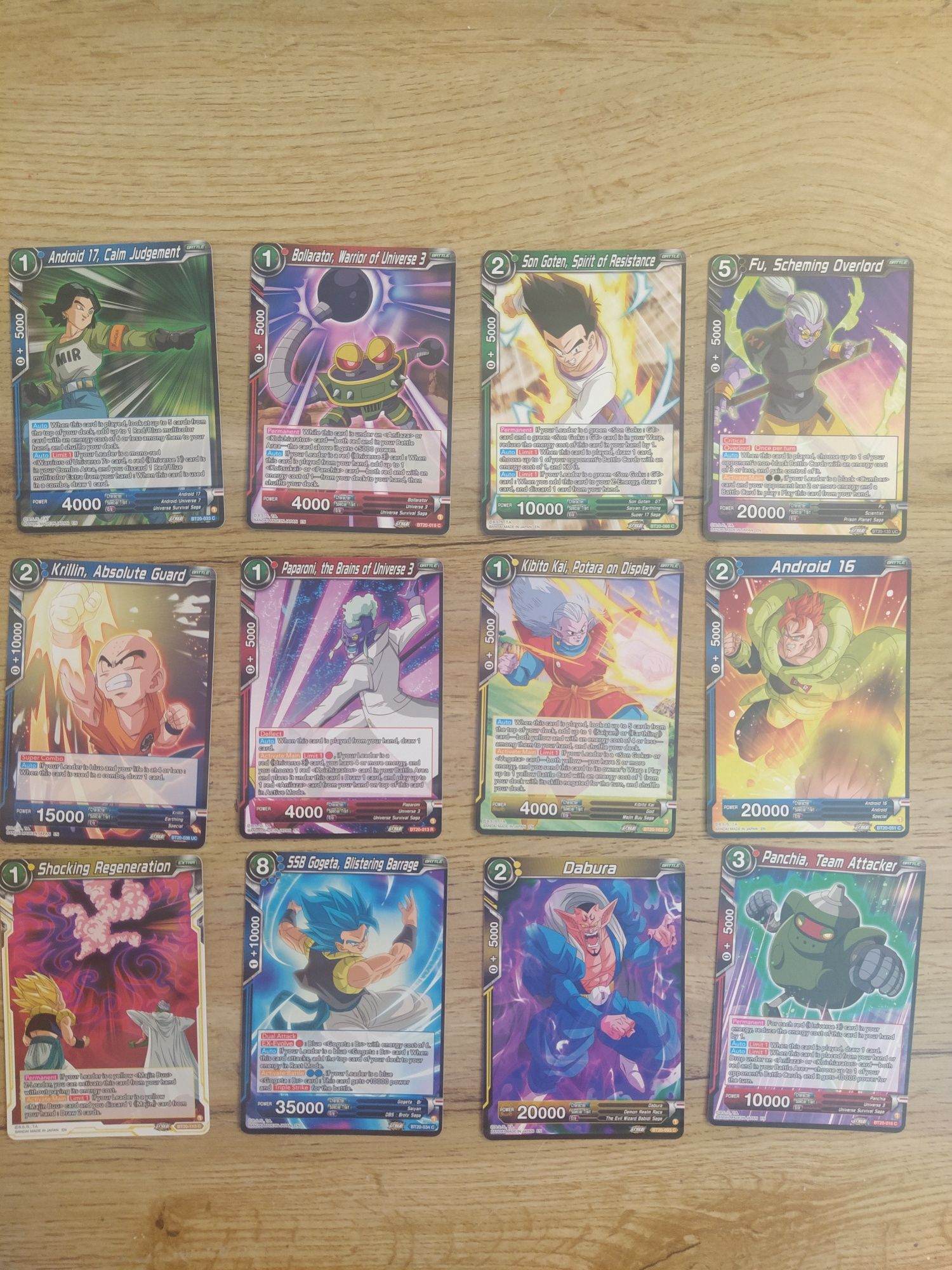 2 - cartas DragonBall