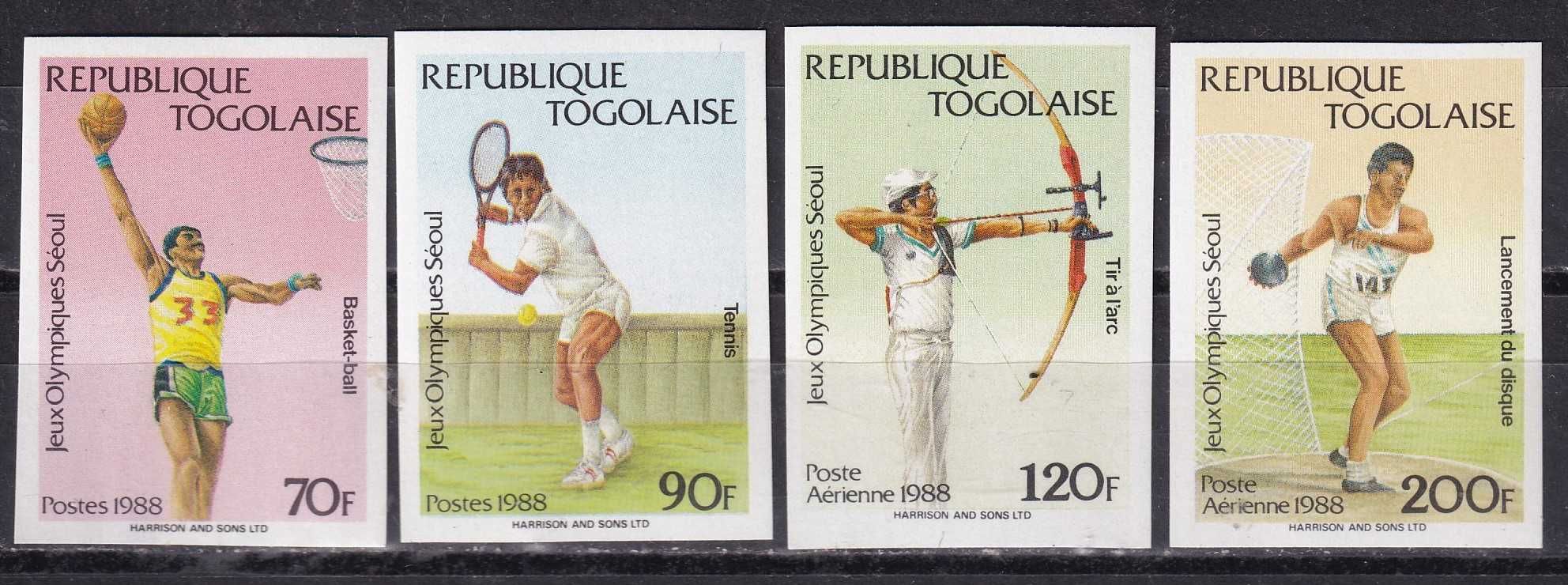 Togo 1988 cięte cena 9,90 zł - sport