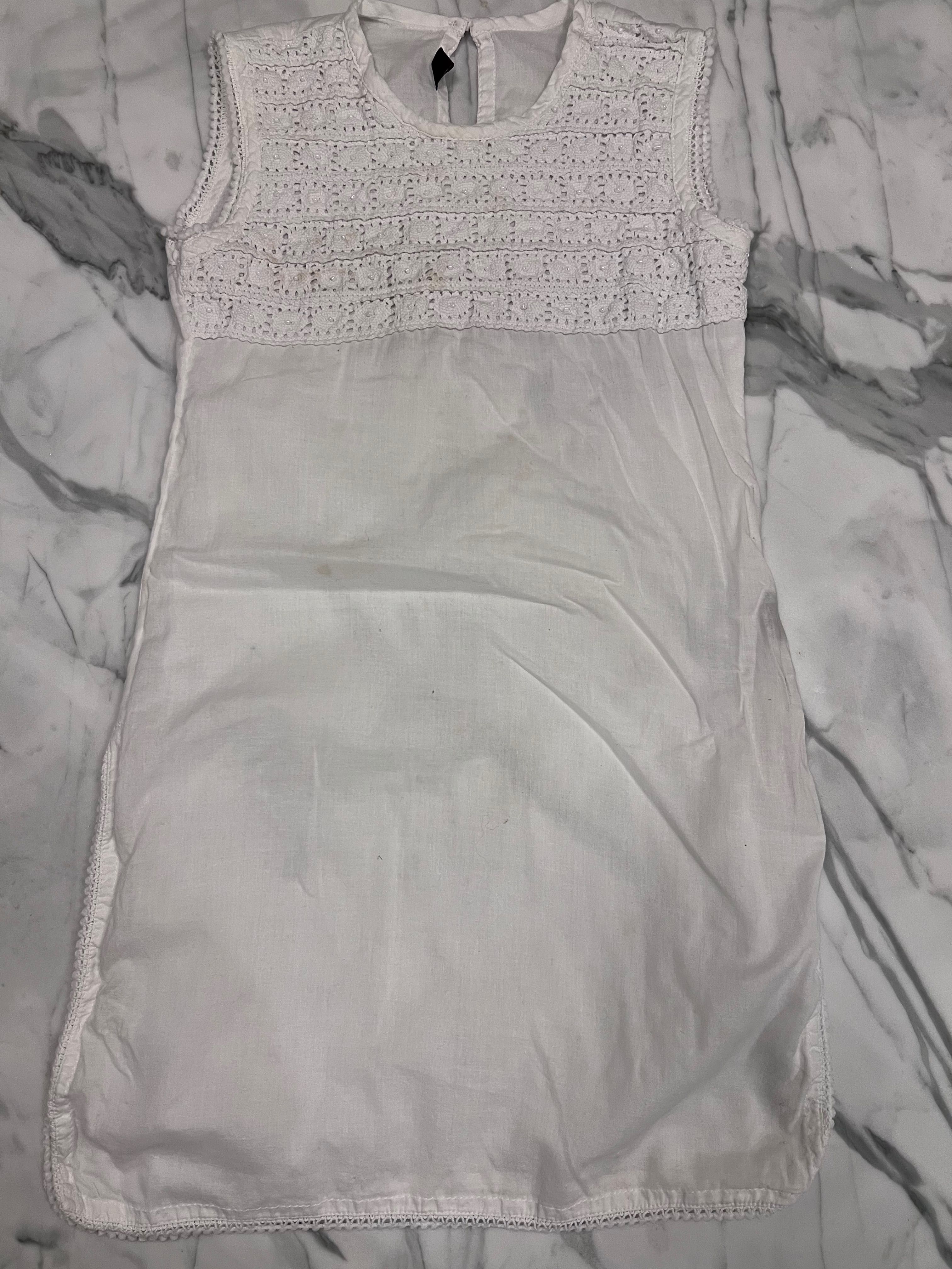 Biała sukienka koronka  104-110