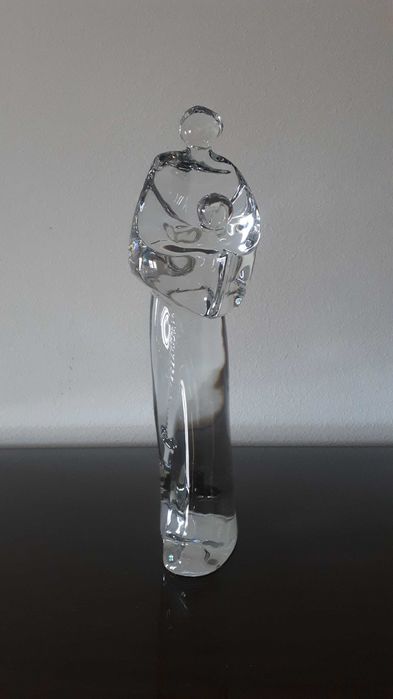 Peça de escultura Sº António de cristal da marca Vista Alegre