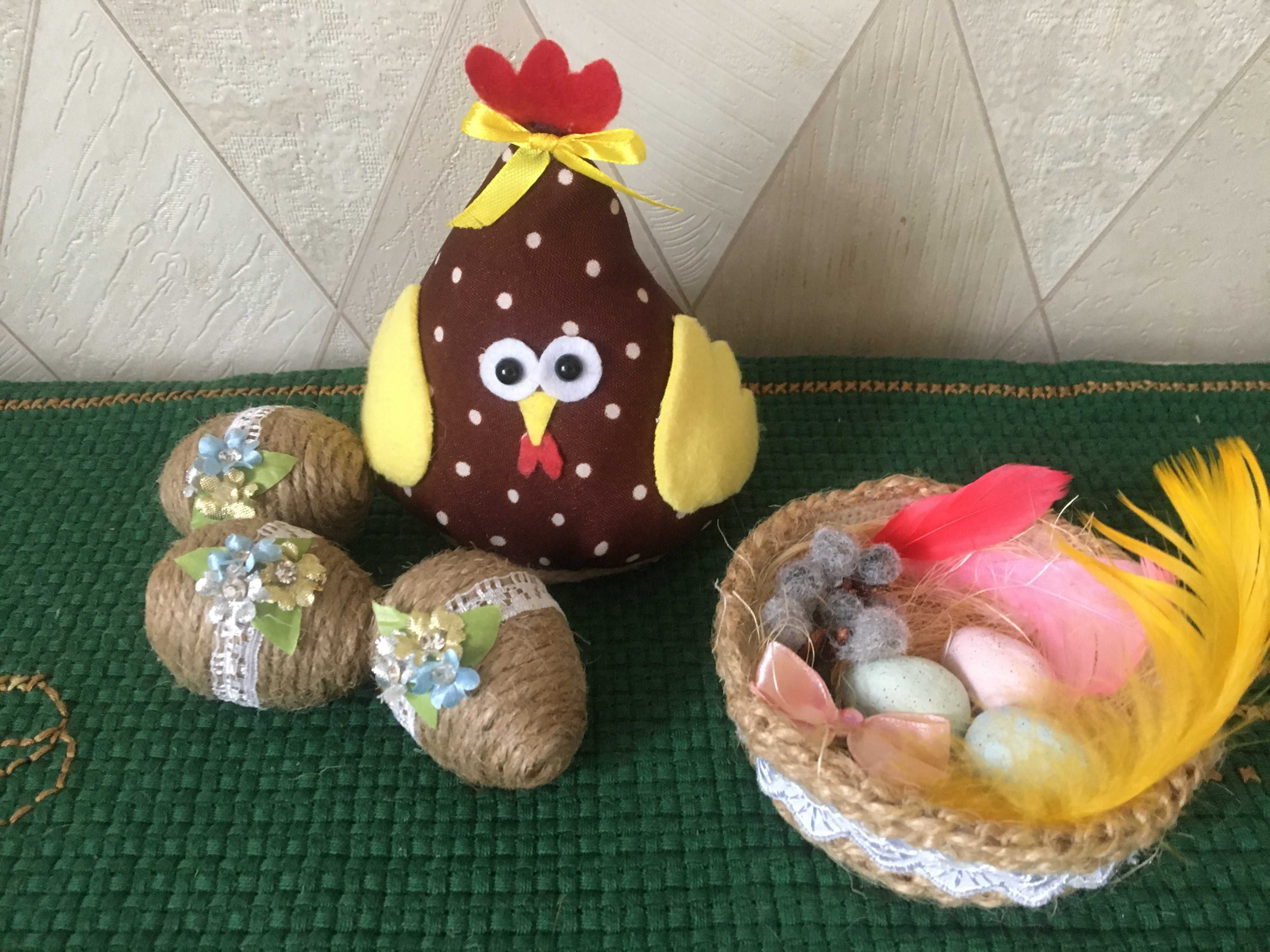 Декор  пасхальні  яйця кошички зайчики корзинки Курочки квочечки