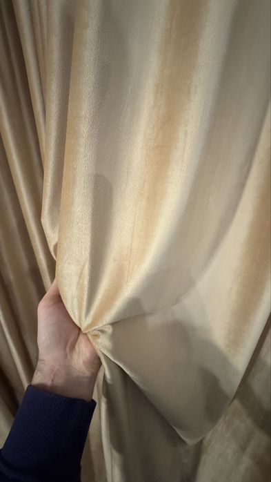 Zasłony welurowe  szampan/beż 10 m