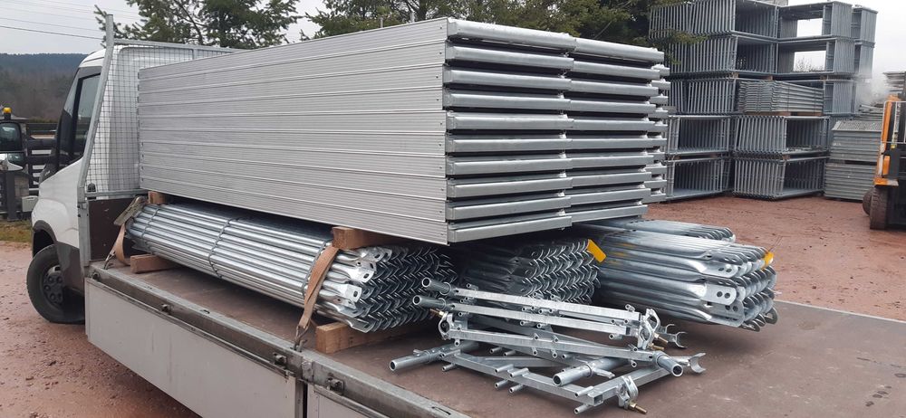 Tanie rusztowanie elewacyjne typ Plettac 250 m2