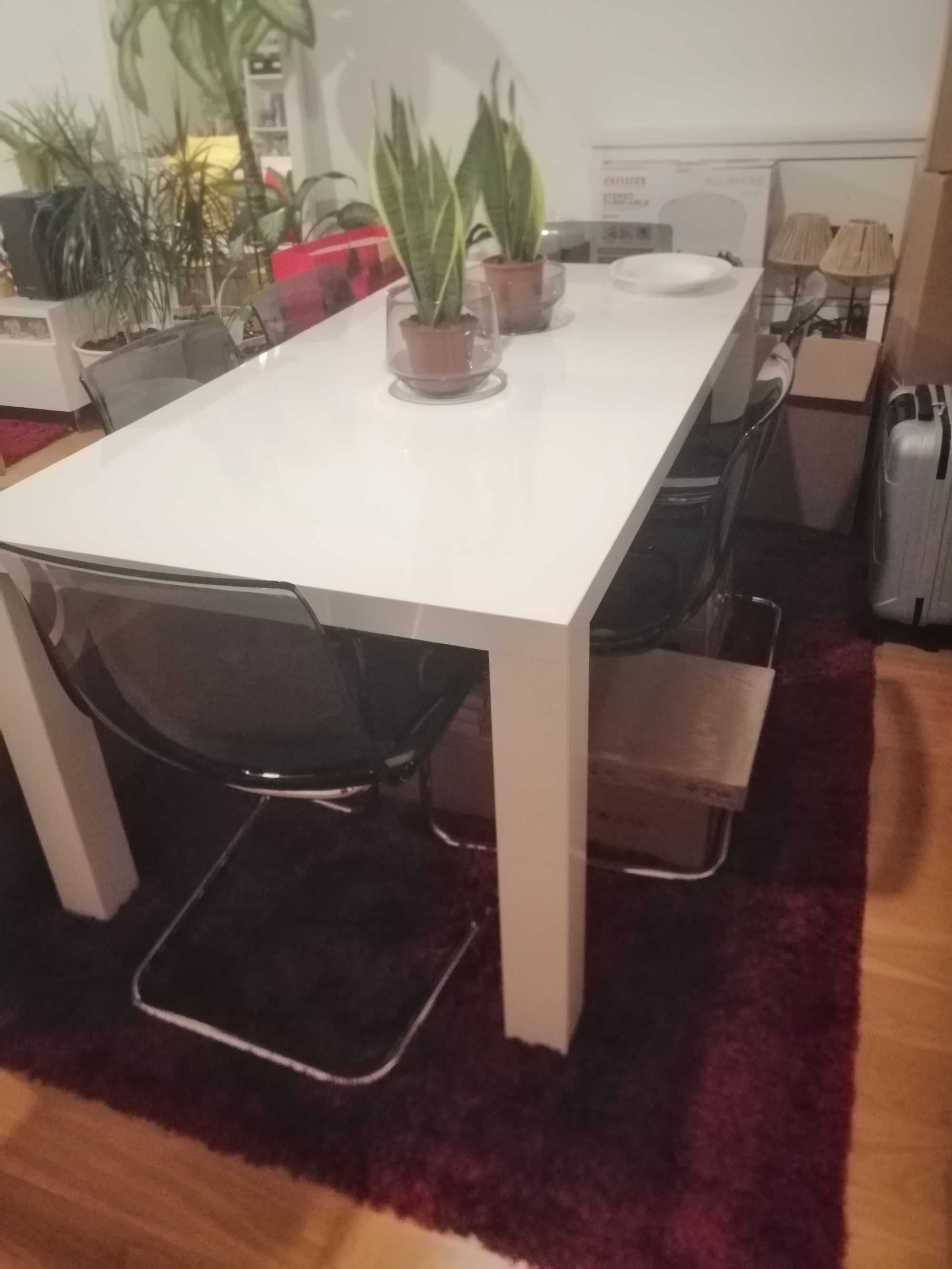 Mesa de jantar branca 180 x 90 cm