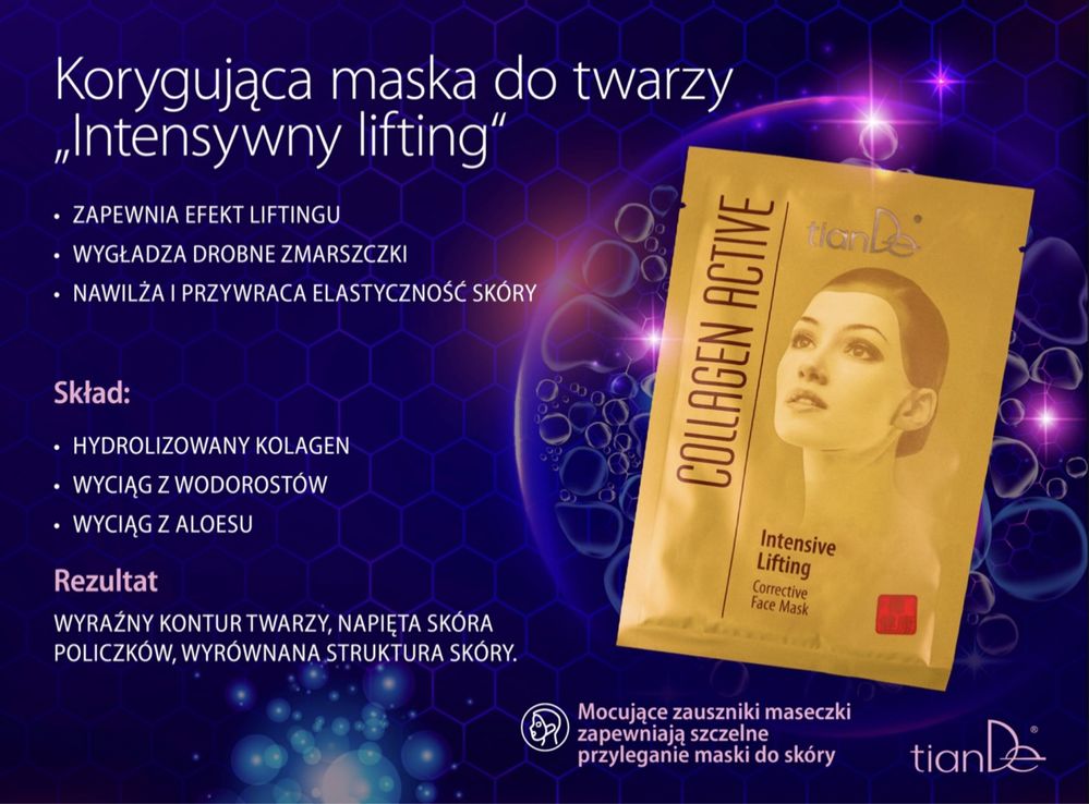 Maska korygująca do twarzy „Intensywny lifting”