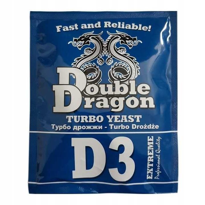 Drożdże gorzelnicze Double Dragon D3 EXTREME na 25L do 17% - 5szt.