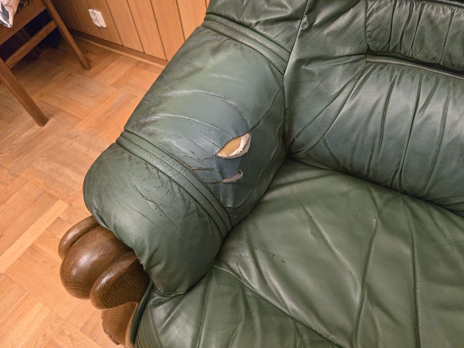 Skórzane siedziska kanap Kler, kanapa trzyosobowa, dwuosobowa, jednoos