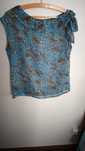 Blusa azul florida - Lanidor