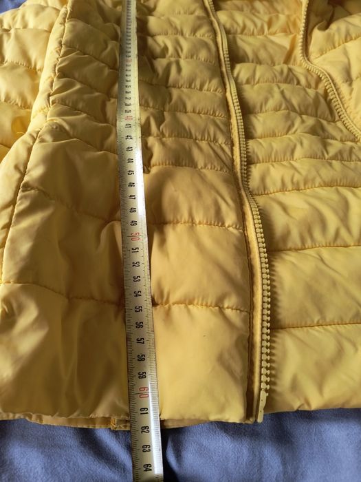 Lekka pikowana kurtka damska żółta 38 M