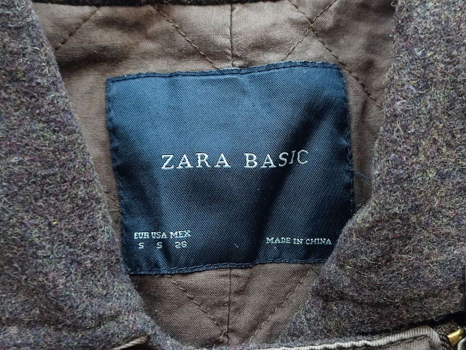 Kurtka parka jesienna zimowa damska Zara Basic S