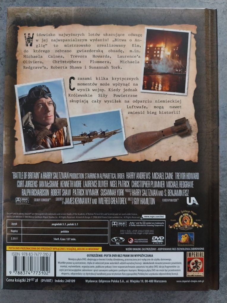 2 filmy DVD -Ciemnoniebieski świat i Bitwa o Anglię