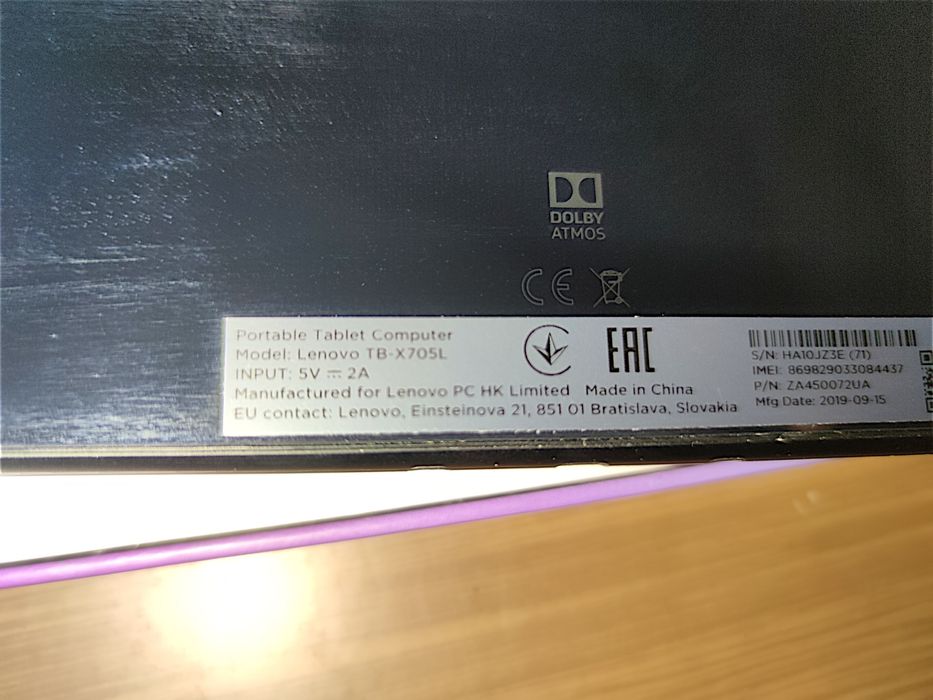 Планшет lenovo TAB P10, TB-X705L