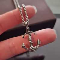 Fio curto colar necklace anchor âncora mar marinho aço inoxidável