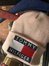 Czapka zimowa TH Tommy Hilfiger różowa