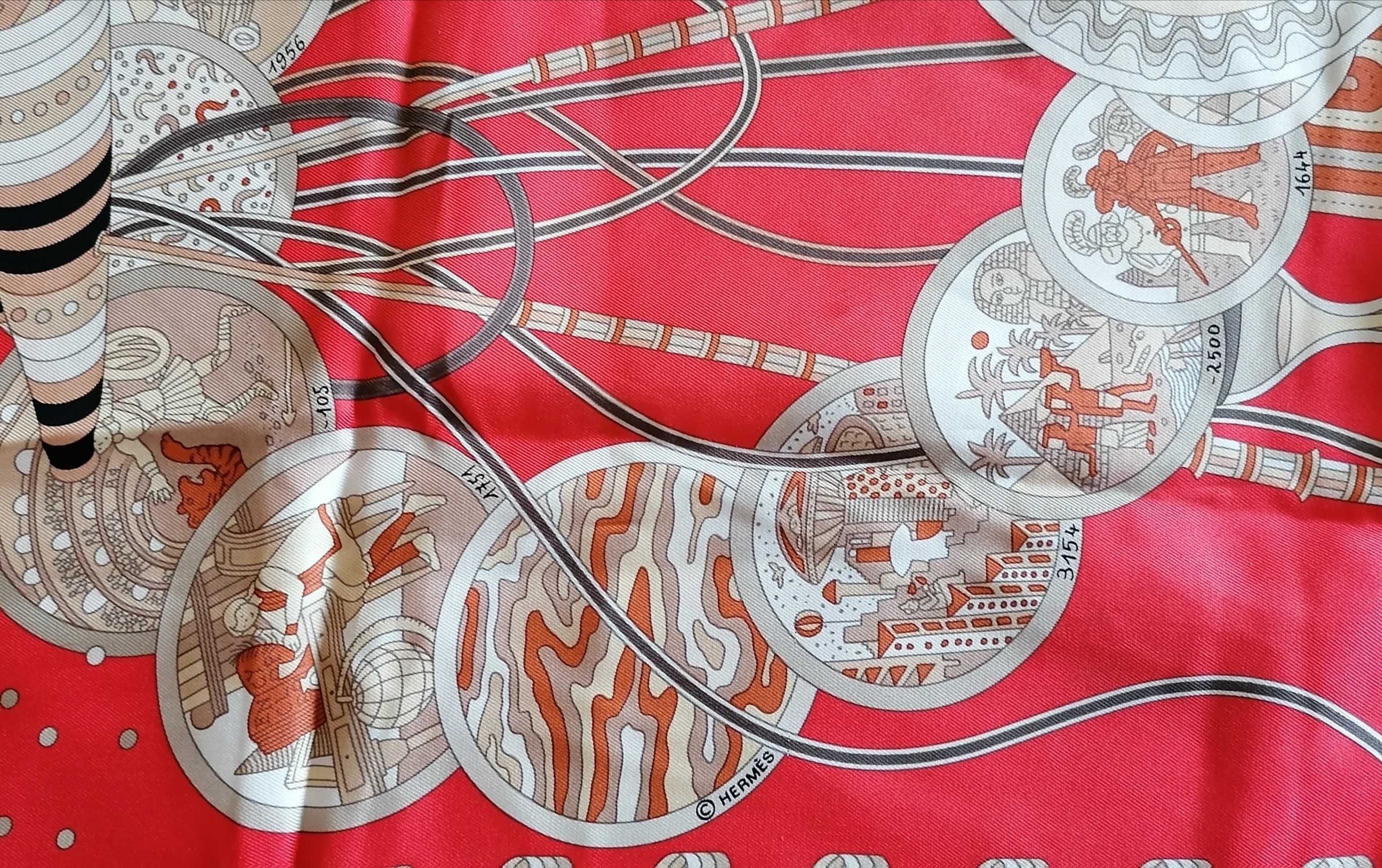 Apaszka artysta Pierre Marie marki Hermes 90 X 90 cm.