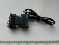 Konwenter sygnału z Video+Audio, D-Sub, Jack 3,5mm, czarny, z HDMI do