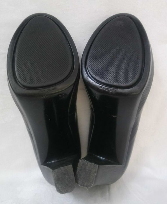 Туфлі темно-сині лакові р.39 підбор і платформа, бренд Fiore Gold