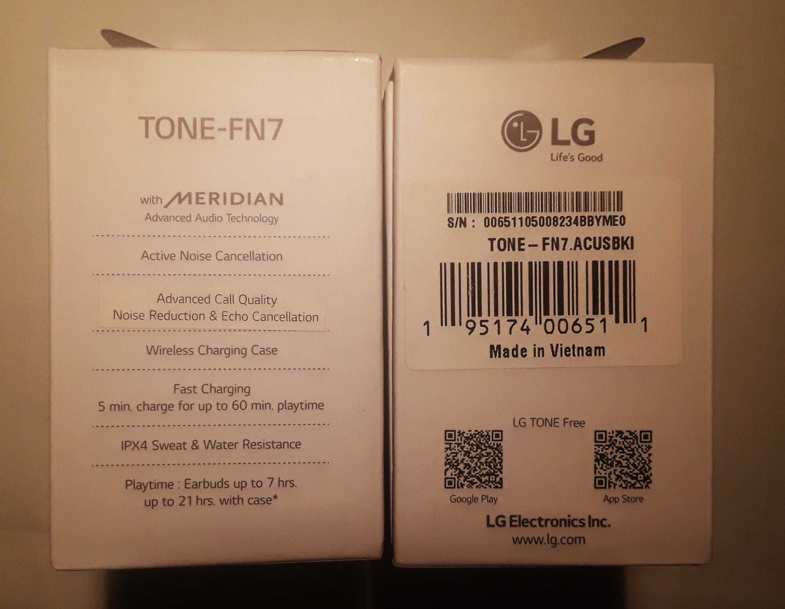 Навушники LG TONE Free FN7 Black безпровідна зарядка