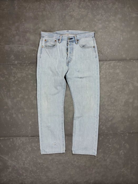 Levi’s 501 babyblue y2k denim spodnie jeansowe washed (32×30)