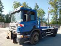 Scania P 230 DB4x2HNA  Hakowiec Scania Skibicki HKS8 pług KP7 kontener pierwszy właściciel