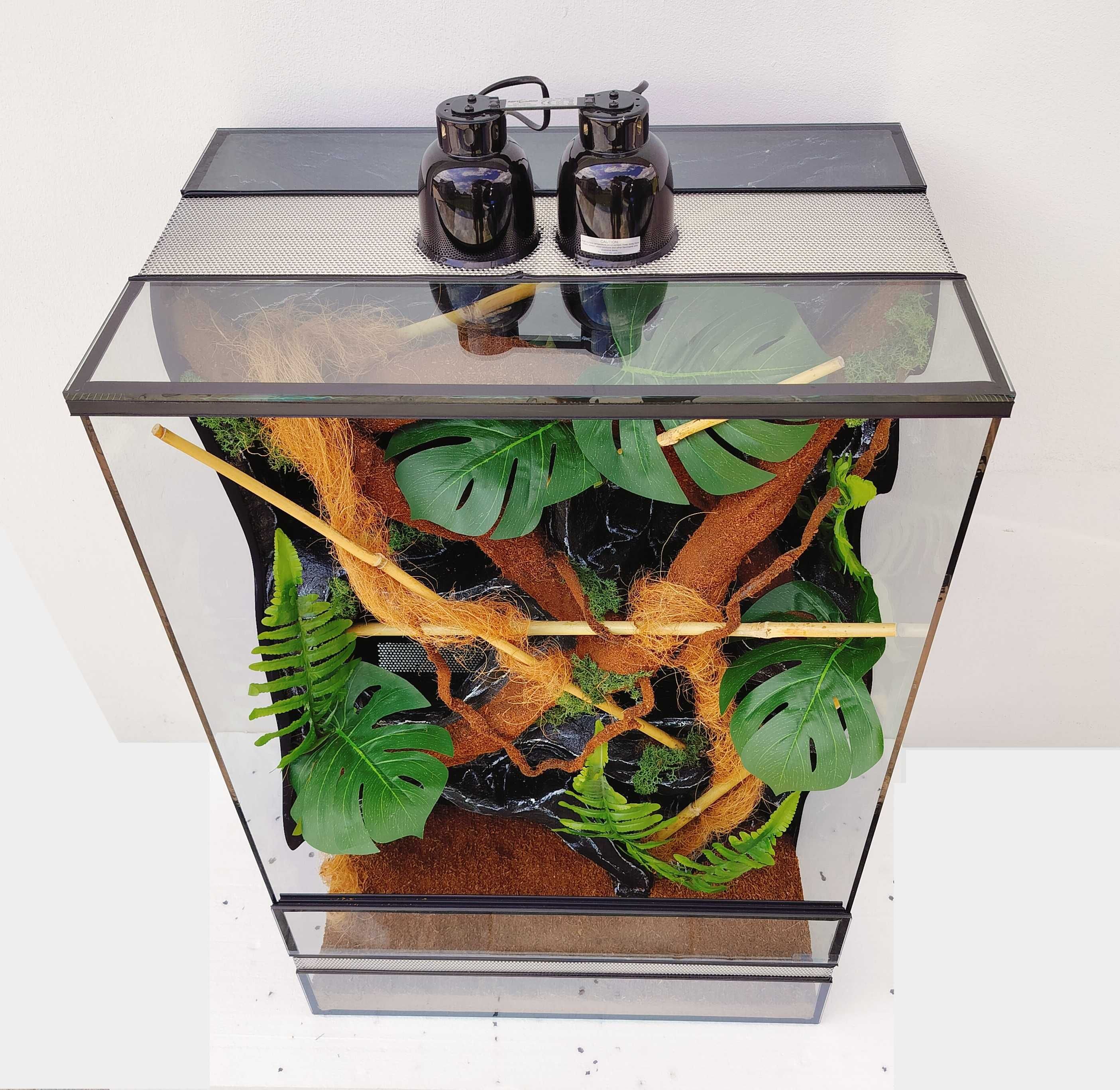 Terrarium tropikalne dla kameleona, felsumy z lampami, AquaWaves