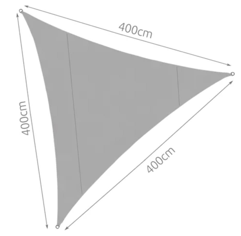 Żagiel przeciwsłoneczny trójkątny 4x4x4m PREMIUM Najwyższa jakość