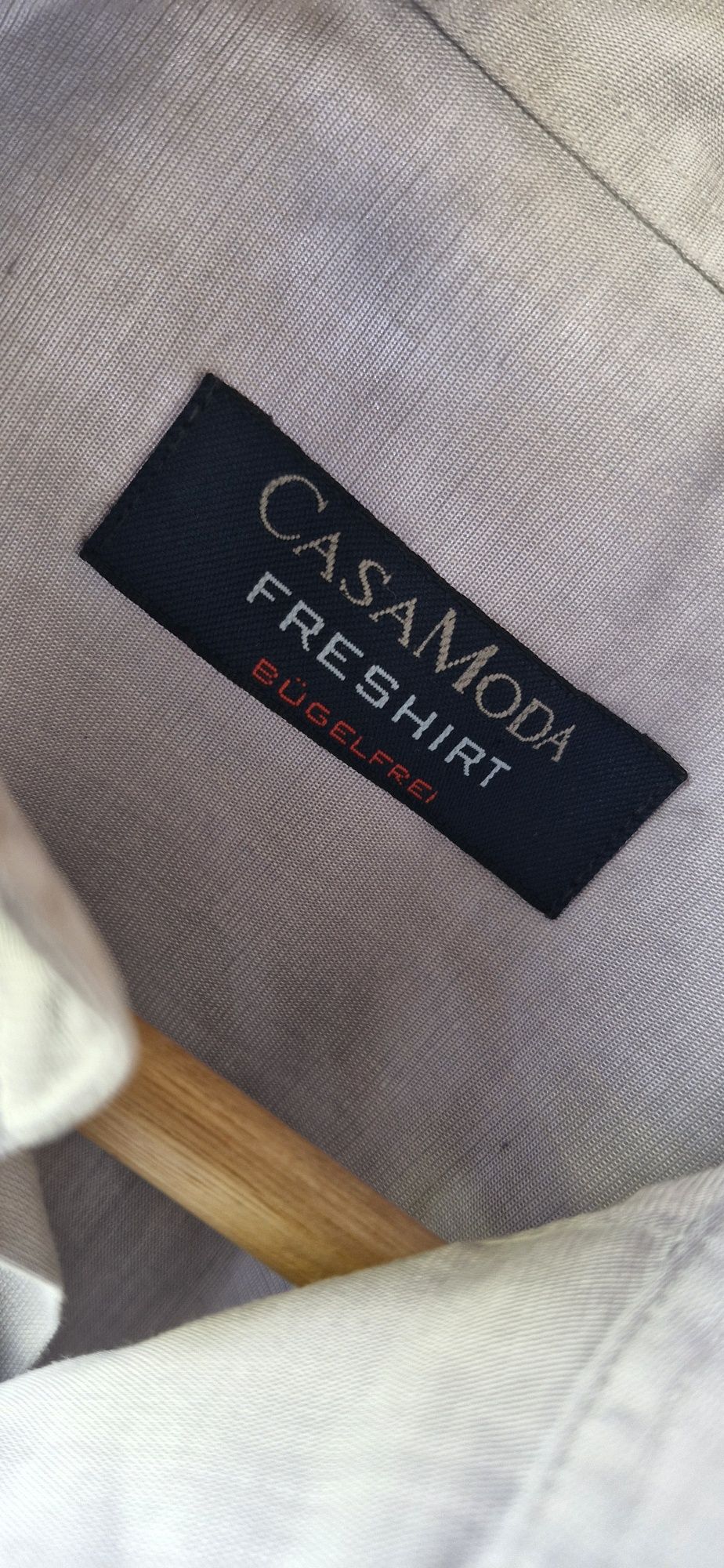 Koszula męska gładka szara L XL