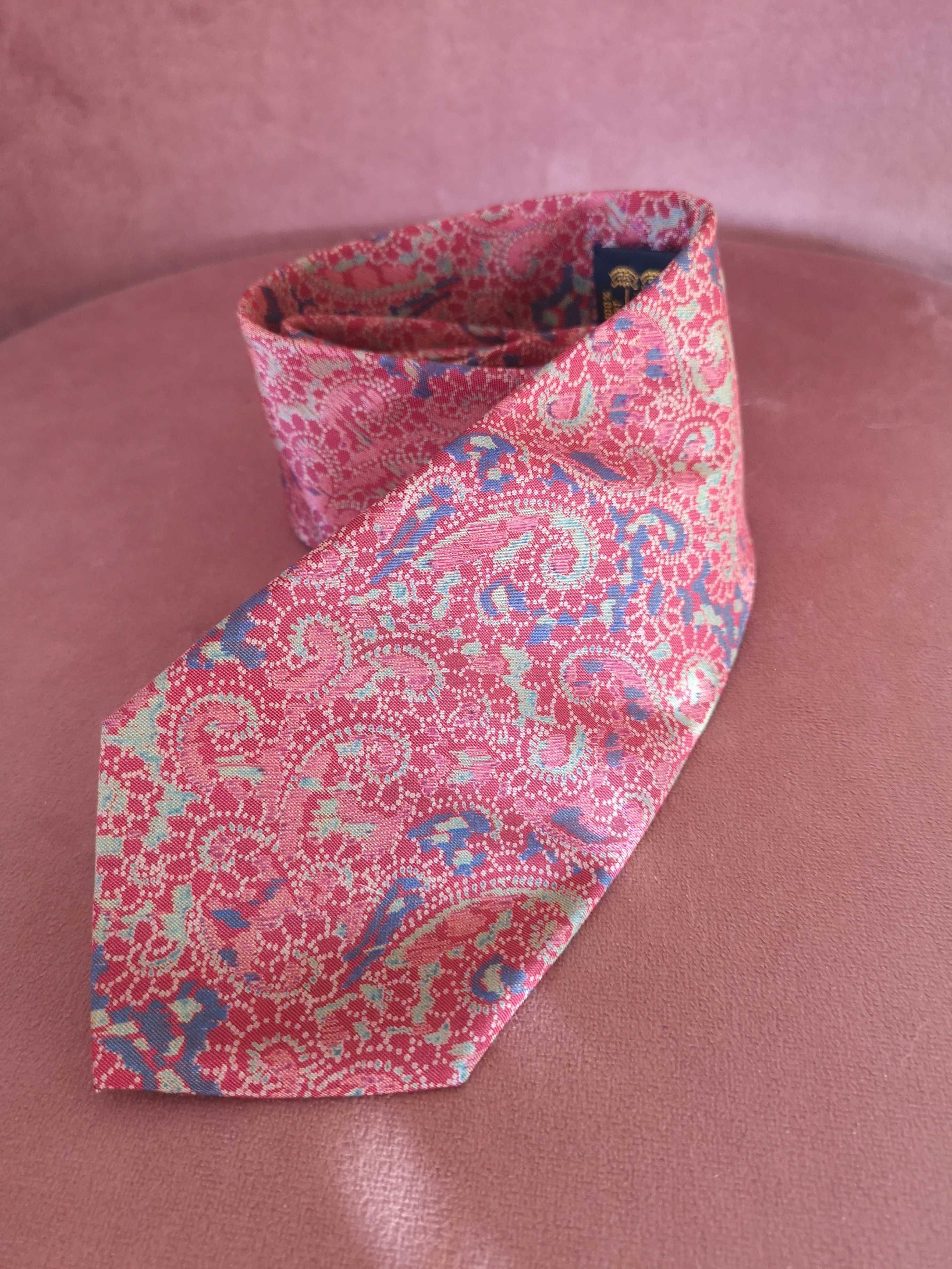 Renzo Metti Milano krawat 100% thai silk tajski jedwab Hand made