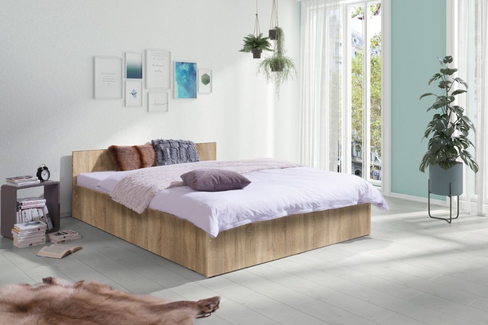 Łóżko z Materacem podwójne 160x200 cały komplet Nowe PROMOCJA