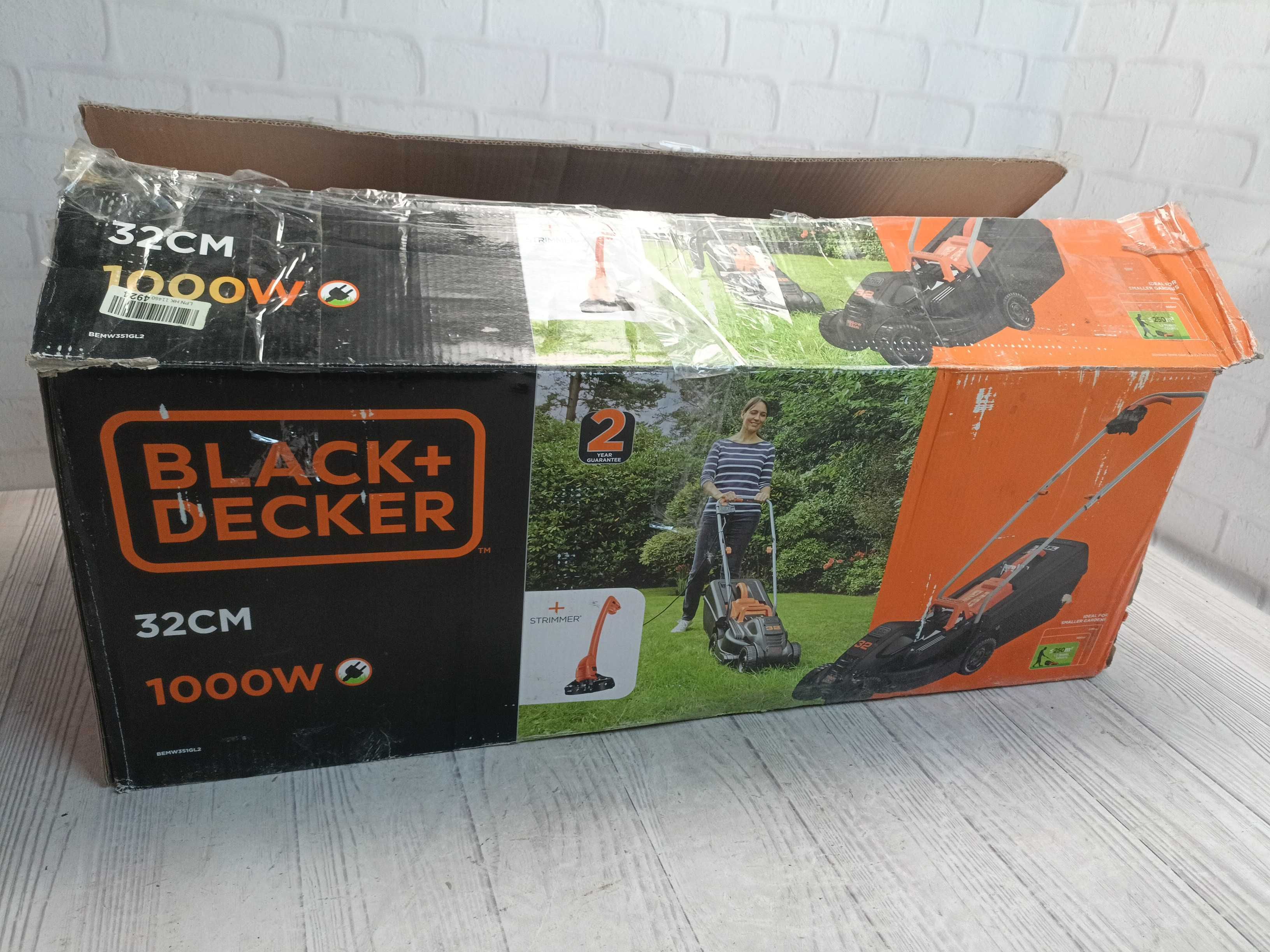 BLACK+DECKER BEMW351GL2-QS газонокосарка 1000Вт, 32см + тример 250Вт.