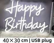 Napis led nowy Happy Birthday