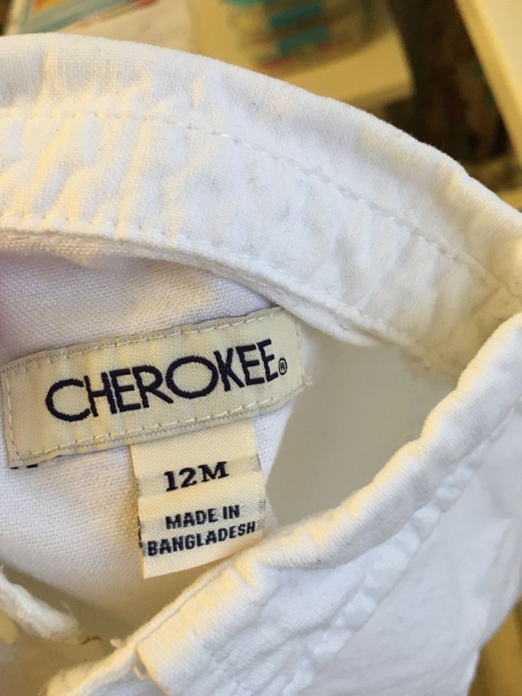 Biała elegancka koszula Cherokee na 12 m zara bawełna gruba ciepła n