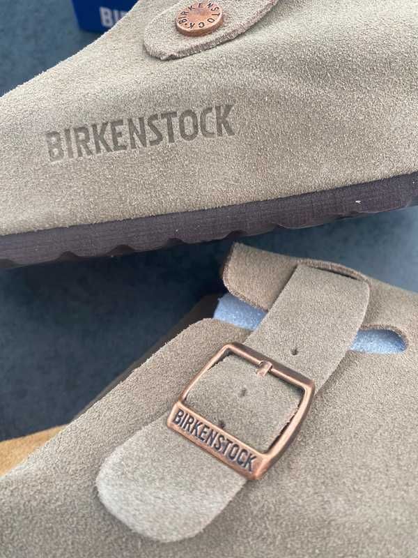 "Buty męskie i damskie" Birkenstock Szaro-brązowy chodaki Roz 37