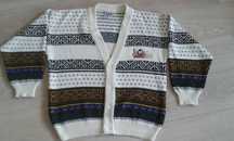 XXL Sweter męski wełniany ciepły zimowy na guziki duży rozmiar