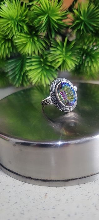 Srebrny pierścionek 925 z topazem