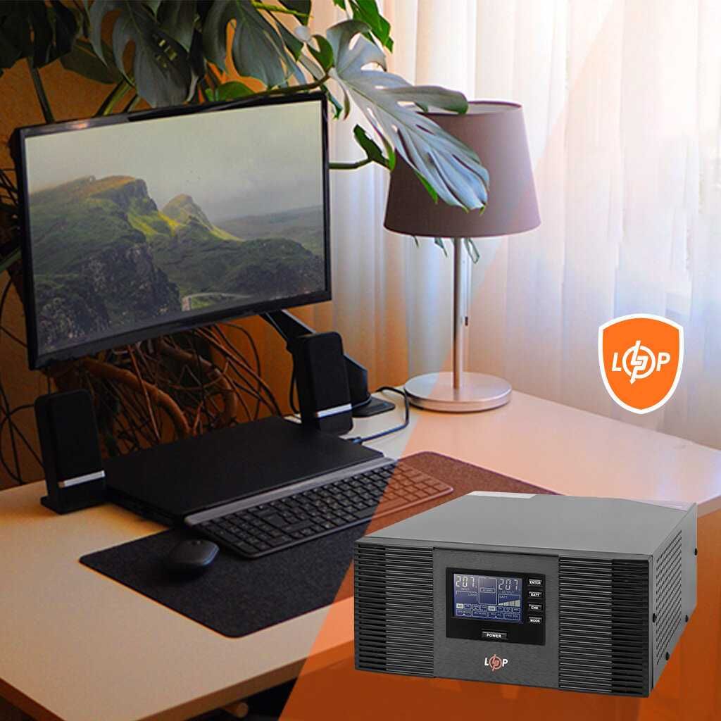 ДБЖ/UPS інвертор з чистою синусоїдою LogicPower 12V LPM-PSW-1500VA