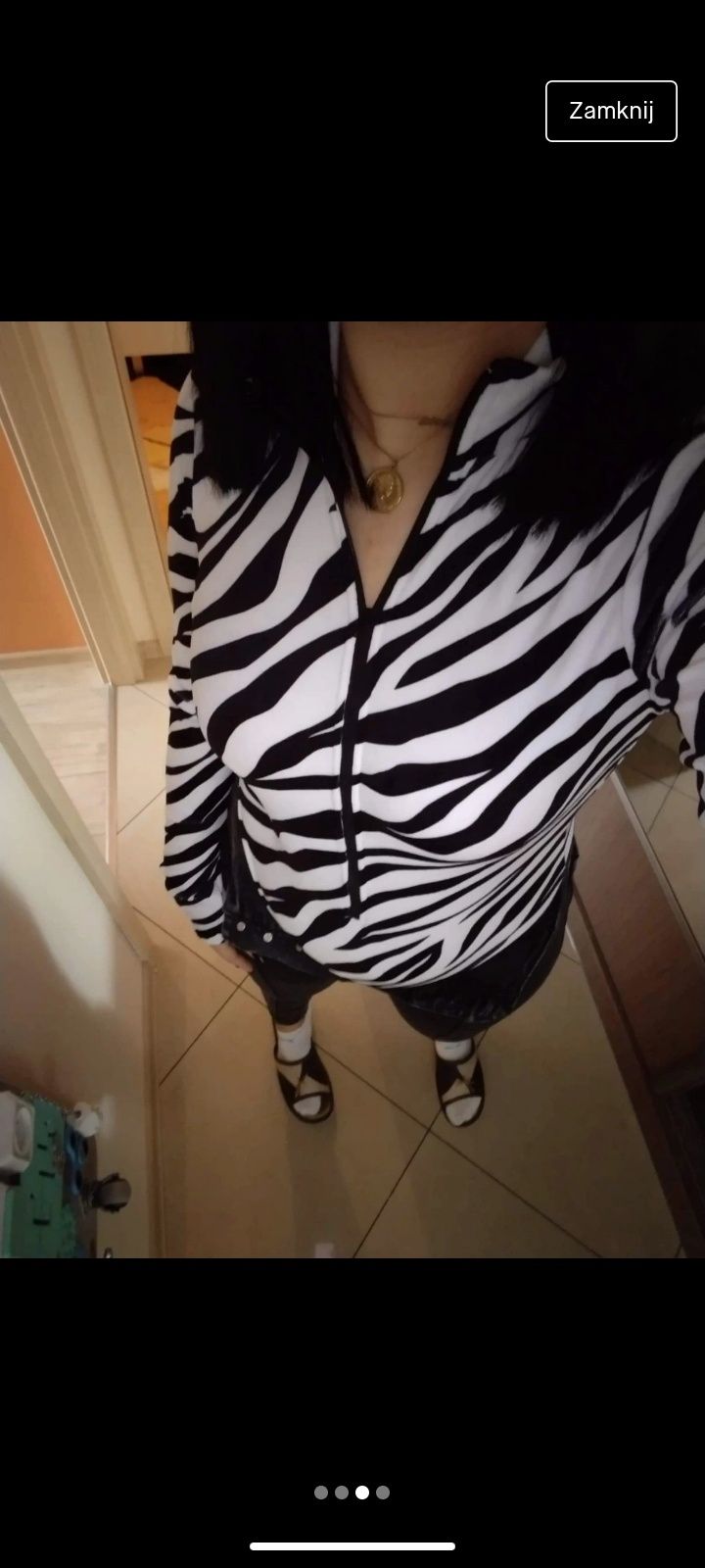 Body welurowe zebra